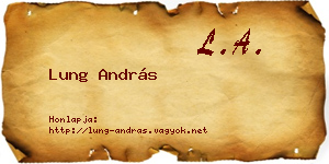 Lung András névjegykártya